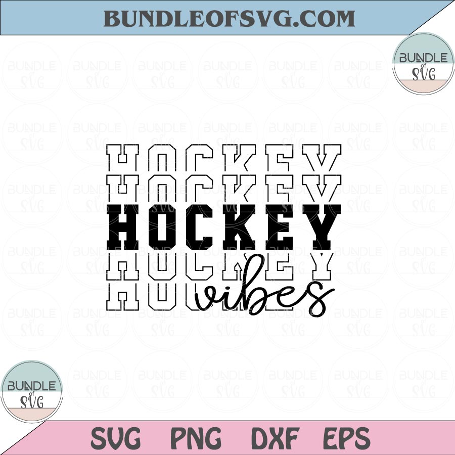 Hockey Vibes Svg Retro Funny Hockey Svg Hockey Mom Svg Png Dxf Eps files Cameo Cricut