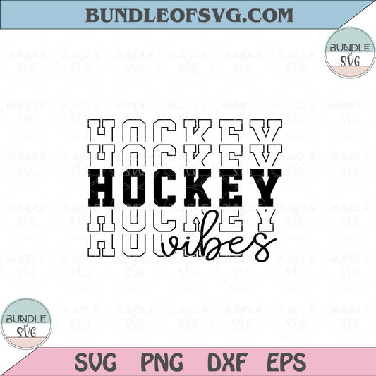 Hockey Vibes Svg Retro Funny Hockey Svg Hockey Mom Svg Png Dxf Eps files Cameo Cricut