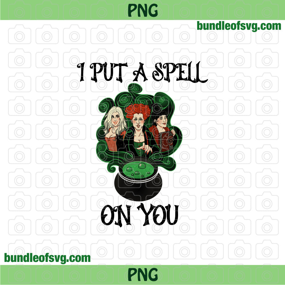 Hocus pocus I Put A Spell On You PNG Sublimation Halloween Sanderson sisters png file