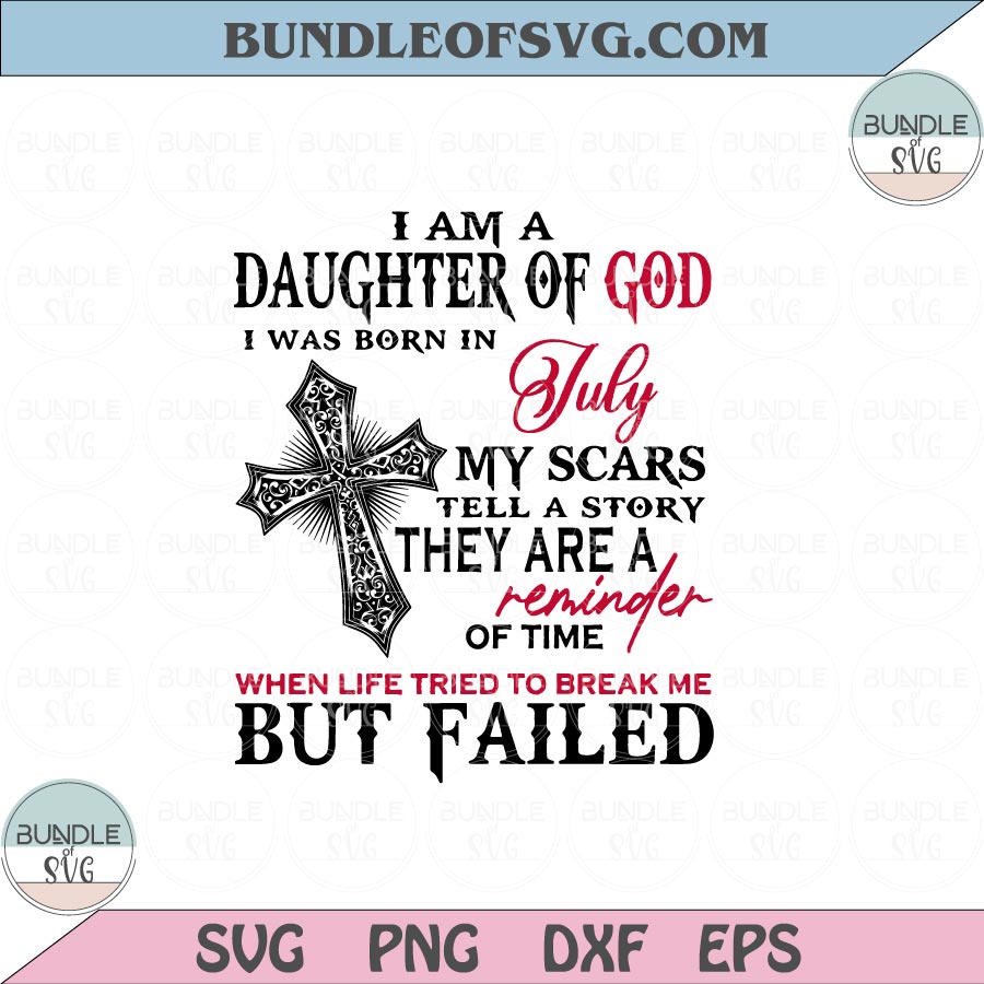 Bundle All Months I am a Daughter of God I was born in Svg Birthday Girl Png Svg dxf eps files
