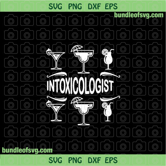 Intoxicologist svg Bartender svg Funny Bartender svg Mixologist Bartender Cocktails svg png dxf eps files cricut - BundleofSVG