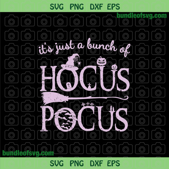 Its Just a Bunch of Hocus Pocus svg  Witch broom svg Sanderson sisters svg png dxf eps files cricut