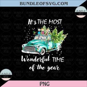 Its The Most Wonderful Time Of The Year PNG Snoopy Christmas Truck Png Christmas Tree Png Sublimation file