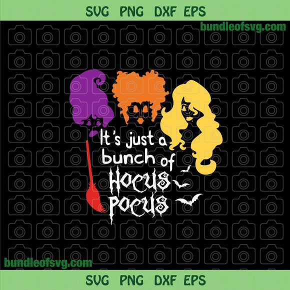 Its just a bunch of hocus pocus SVG Halloween Hocus Pocus svg Sanderson sisters svg png dxf eps file silhouette cameo cricut