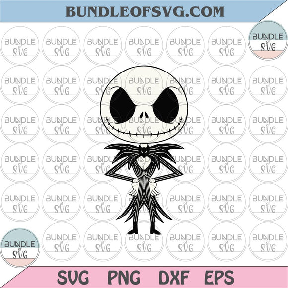 Jack skellington svg chibi The Nightmare Before Christmas svg Halloween svg png dxf eps files silhouette cameo cricut