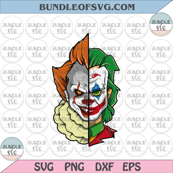 Joker And Pennywise SVG Friends Horror svg Joker Png Pennywise Png svg eps files