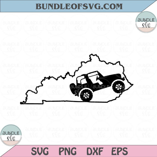 Kentucky Jeep svg Jeep Kentucky State Svg Jeep Kentucky Map Svg Png dxf eps cut files Silhouette Cameo Cricut - BundleofSVG