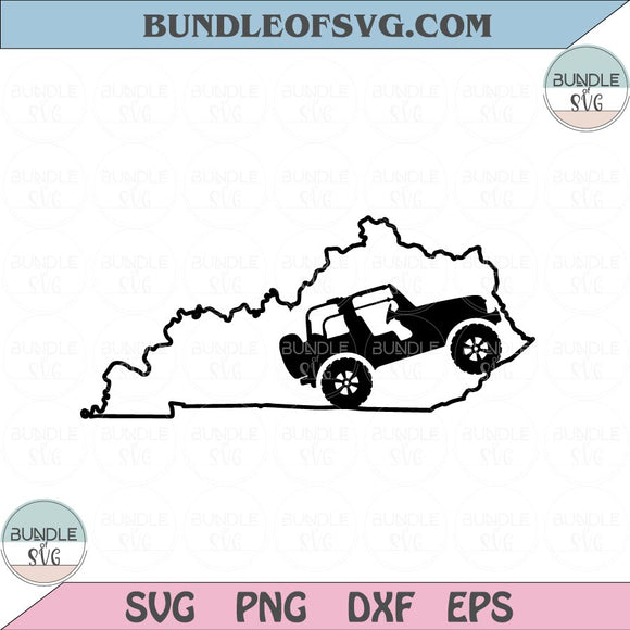 Kentucky Jeep svg Jeep Kentucky State Svg Jeep Kentucky Map Svg Png dxf eps cut files Silhouette Cameo Cricut