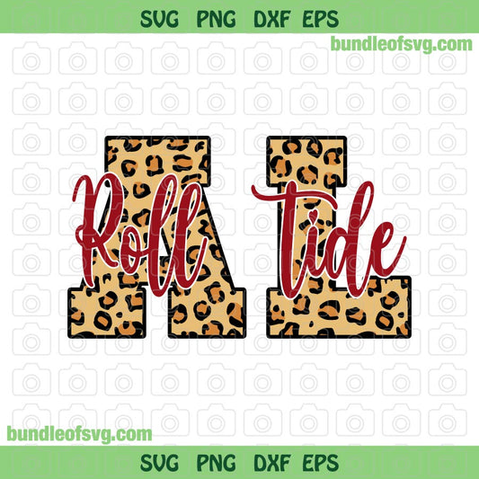 Leopard AL Roll Tide svg Alabama Football svg Leopard Alabama crimson tide svg dxf eps png cut files cameo cricut