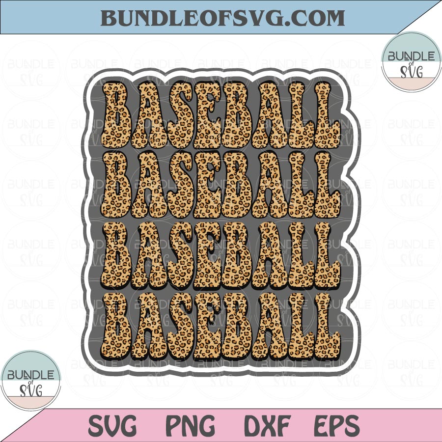 Leopard Baseball Svg Baseball Leopard Png Sublimation Retro Baseball Leopard Png Svg eps files
