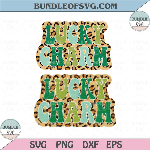 2 Styles Leopard Lucky Mama Svg Retro Lucky Charm Png Sublimation svg Cheetah Lucky Charm png eps svg file
