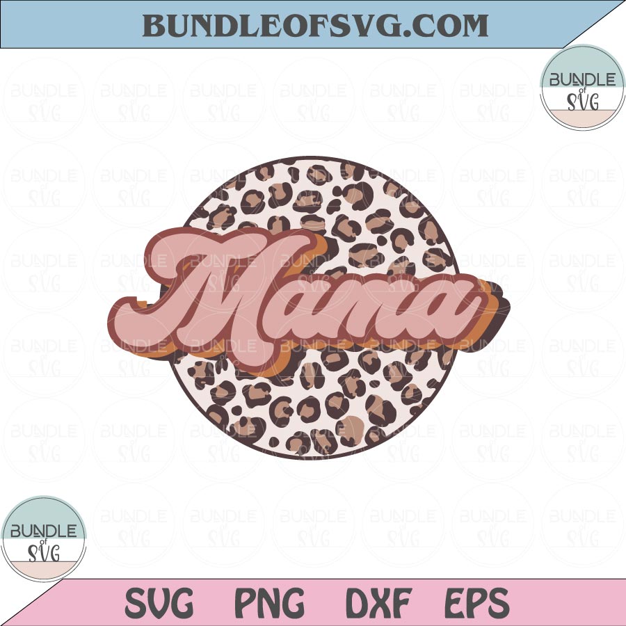 Baseball Mom Leopard Mama Retro PNG Graphic by Flora Co Studio