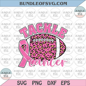 Leopard Tackle cancer svg Leopard Pink Ribbon Rugby svg Leopard Rugby Breast Cancer svg png eps dxf files cricut