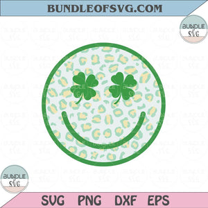 Leopard happy face Svg Leopard Lucky smiley Png St Patrick Smiley Face Leopard Svg png eps Dxf file