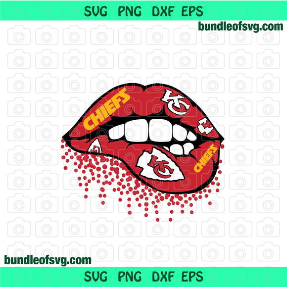 Lips Kansas City Chiefs Lips svg American Football svg Rugby svg eps png dxf files Cameo Cricut