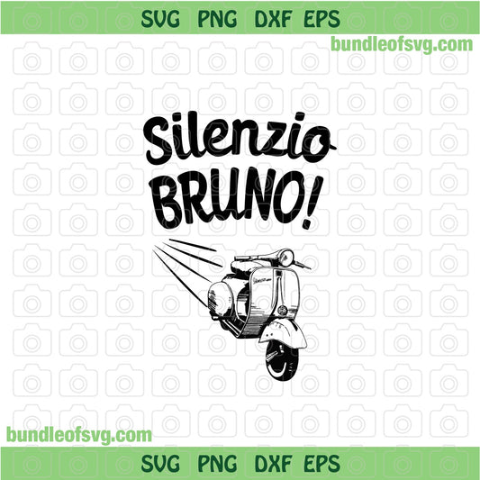Luca svg Quote Silenzio Bruno svg Vespa Scooter svg png Sublimation design shirt svg png eps dxf files cricut - BundleofSVG
