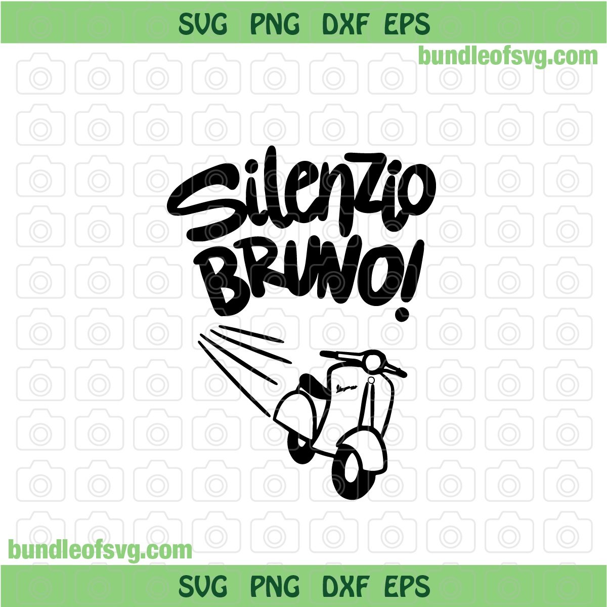 Luca svg Silenzio Bruno svg Vespa svg Silenzio Bruno Scooter svg eps png dxf files Silhouette Cameo Cricut