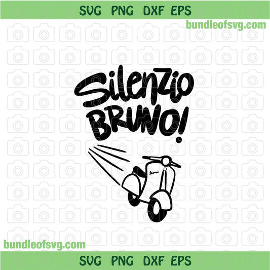 Luca svg Silenzio Bruno svg Vespa svg Silenzio Bruno Scooter svg eps png dxf files Silhouette Cameo Cricut