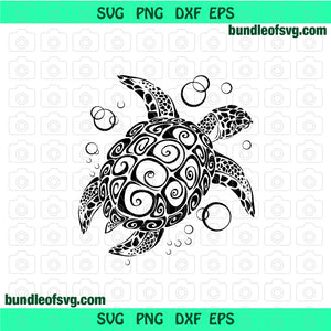 Mandala Turtle svg Tribal Sea Turtle Floral svg Mandala Shell Turtle Silhouette svg eps png dxf Instant Download file Cricut