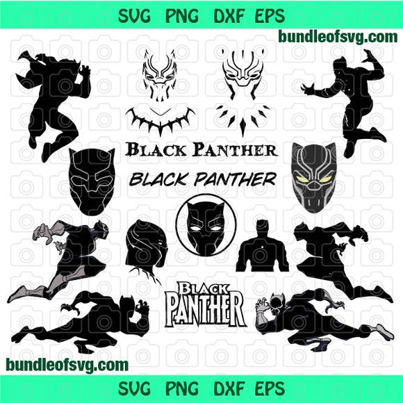Marvel Black Panther SVG Black Panther Helmet Mask Sign clipart Silhouette birthday shirt Black Panther party svg eps dxf png files