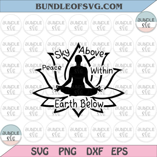 Meditation woman svg Namaste svg Mindfulness Svg Lotus Flower Svg Peace Svg Yoga Lover svg png dxf files Cricut
