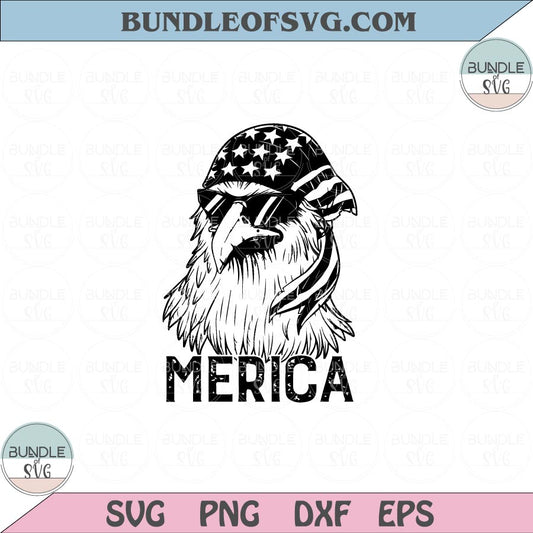 Merica Mullet Eagle Svg Merica Eagle Mullet Sunglasses 4th Of July Svg Png Dxf Eps files Cameo Cricut - BundleofSVG