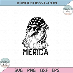 Merica Mullet Eagle Svg Merica Eagle Mullet Sunglasses 4th Of July Svg Png Dxf Eps files Cameo Cricut