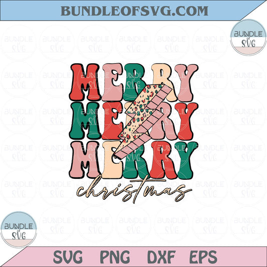Merry Christmas Leopard Bolt Svg Retro Christmas Png Sublimation Lightning Eps files