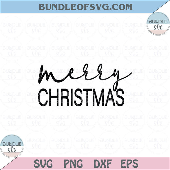 Merry Christmas Svg Retro Merry Christmas Hand Lettered Svg Png Dxf Eps files Cameo Cricut