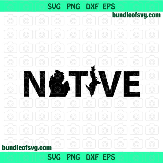 Michigan Native svg Michigan Womens svg Michigan state svg png dxf eps file cameo cricut - BundleofSVG