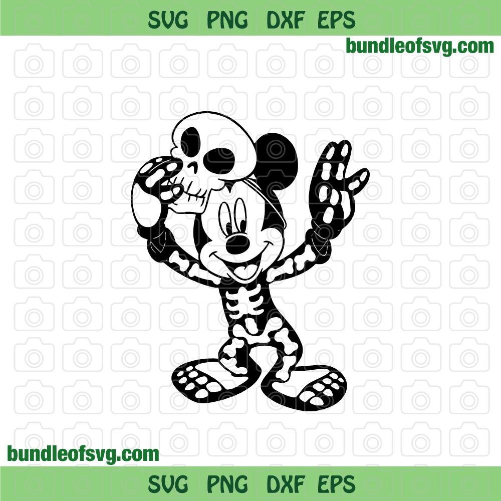 Mickey Skeleton svg Skeleton Mickey svg Funny Halloween Mickey PNG Sublimation svg eps png dxf cut files for Cricut - BundleofSVG