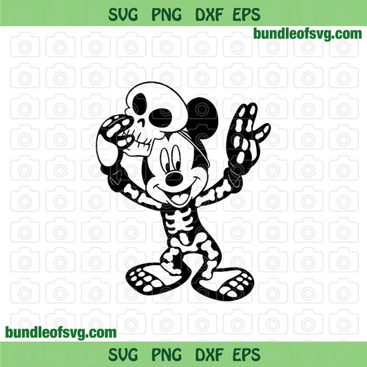 Mickey Skeleton svg Skeleton Mickey svg Funny Halloween Mickey PNG Sublimation svg eps png dxf cut files for Cricut - BundleofSVG