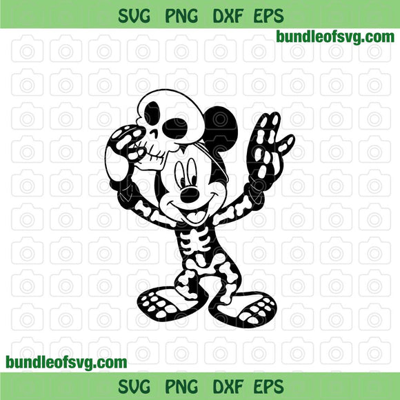 Mickey Skeleton svg Skeleton Mickey svg Funny Halloween Mickey PNG Sublimation svg eps png dxf cut files for Cricut