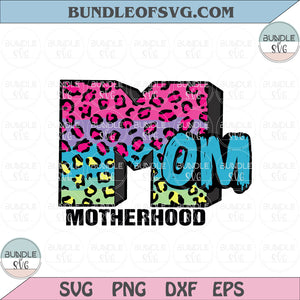 Mom TV svg Mom svg Mom TV Leopard Motherhood svg Mama svg eps png dxf files cricut