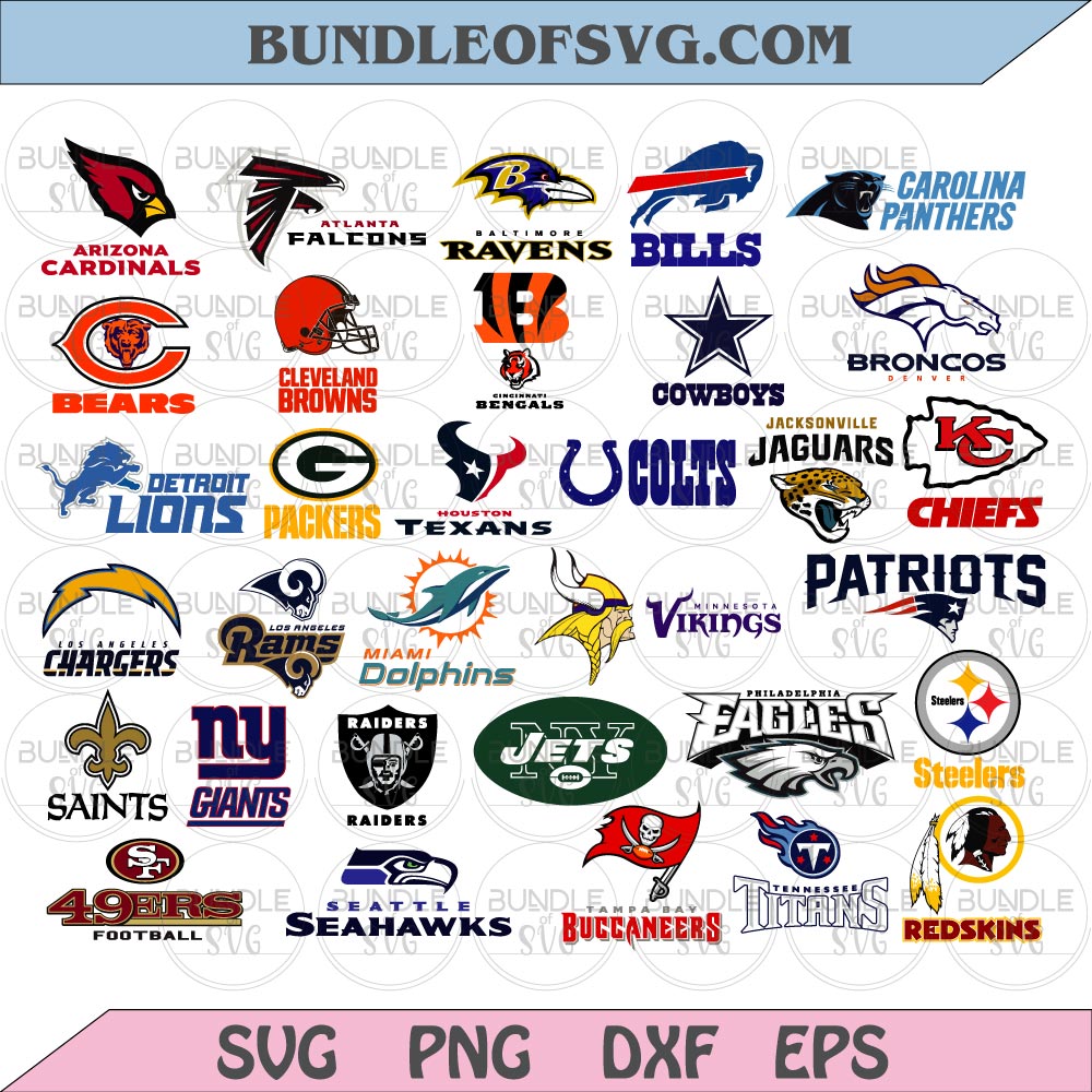 Bundle NFL Svg American Football svg NFL Team logo Rugby svg