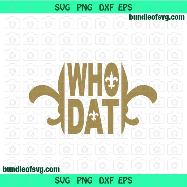 New Orleans Saints Who Dat svg football Silhouette Elephant Shirt dxf eps png cut files cameo cricut Printable digital download