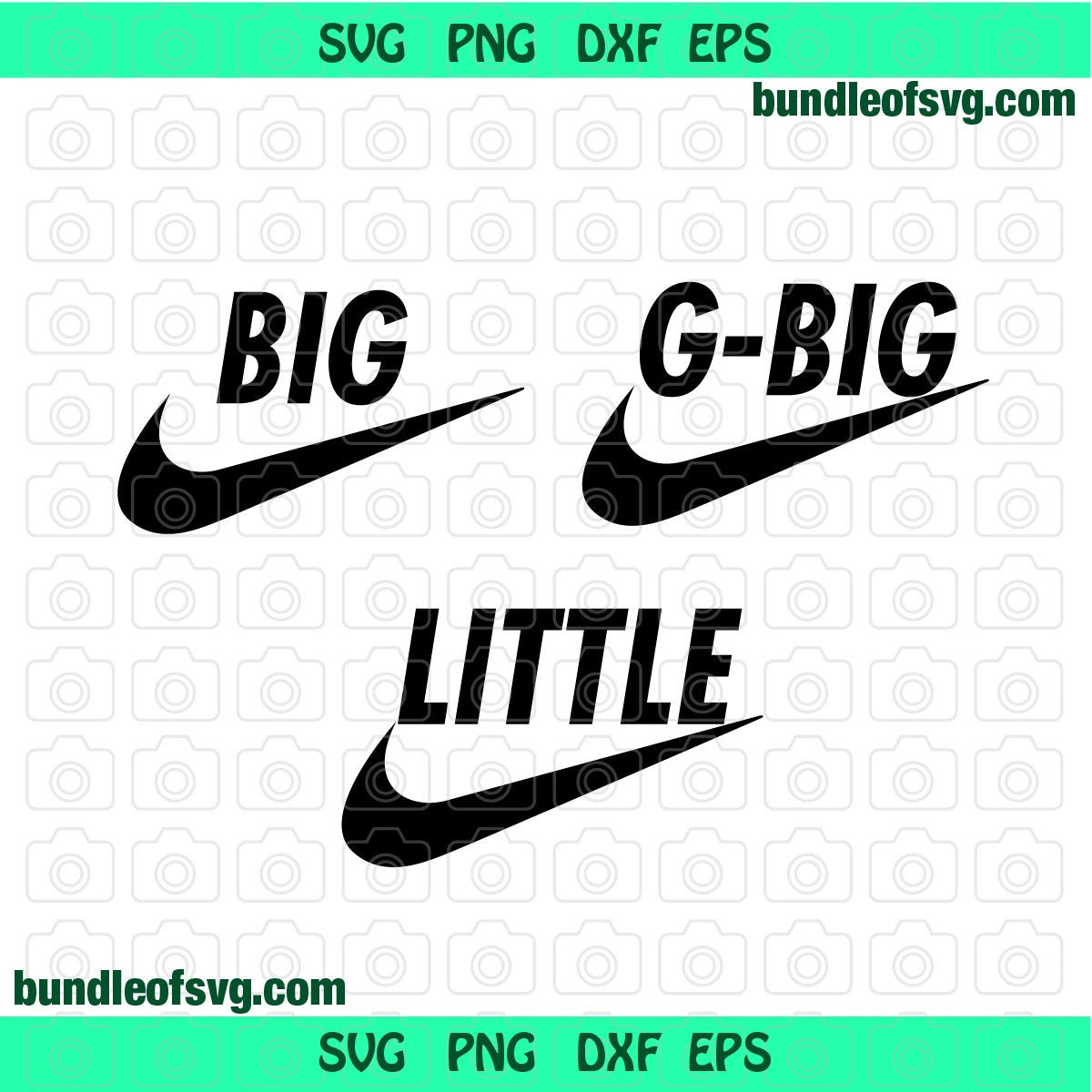 Nike Big Little G Big SVG T Shirt Sorority Big Little G-big svg dxf png cut files cameo cricut - BundleofSVG