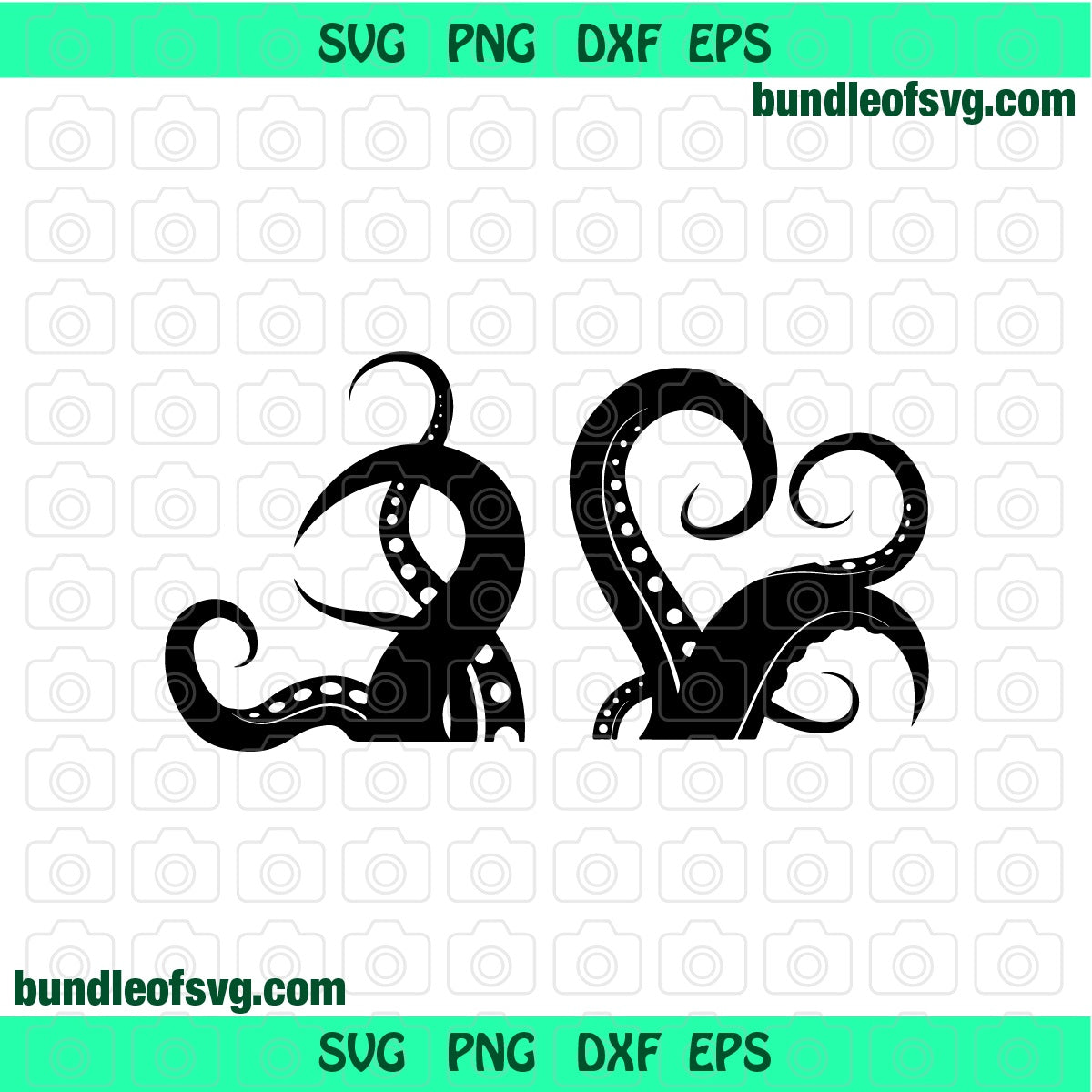 Octopus SVG Octopus Tentacles svg Tentacles Octopus Silhouette Sea Animal svg eps png dxf cutting files cameo cricut - BundleofSVG