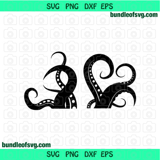 Octopus SVG Octopus Tentacles svg Tentacles Octopus Silhouette Sea Animal svg eps png dxf cutting files cameo cricut - BundleofSVG