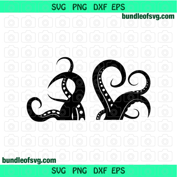 Octopus SVG Octopus Tentacles svg Tentacles Octopus Silhouette Sea Animal svg eps png dxf cutting files cameo cricut
