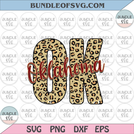 Oklahoma Sooners svg Oklahoma Leopard svg Leopard OK Oklahoma svg eps png dxf files Cameo Cricut