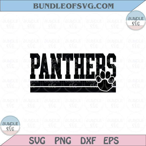 Panther Svg Love Panthers Png Panther Paw Football Svg Png Dxf Eps files Cameo Cricut