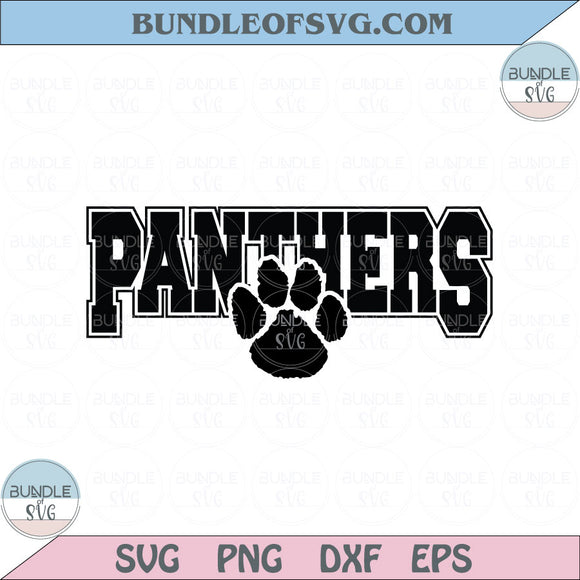 Panthers Svg Panther Paw svg Love Panthers Football Svg Png Dxf Eps files Cameo