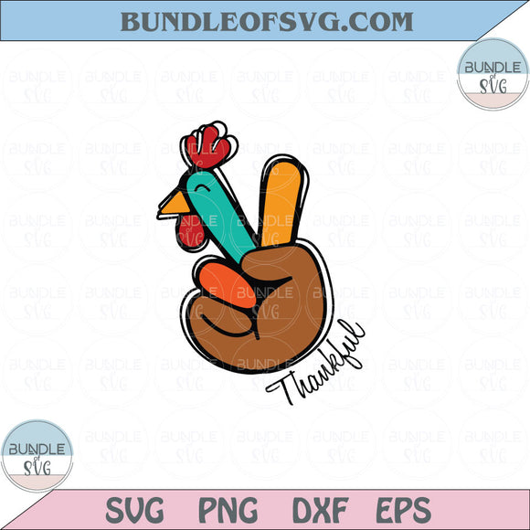 Peace Hand Sign Turkey Svg Turkey Hand Sign Thanksgiving Svg Png Dxf Eps files Cameo Cricut
