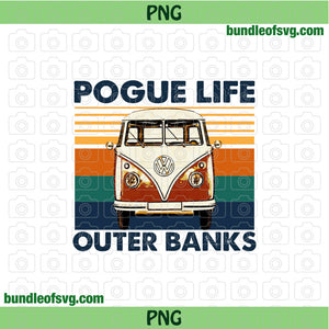 Pogue Life Outer Banks Png Sublimation Vintage Pogue Life PNG Retro Hippie Bus png file