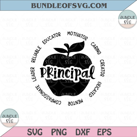 Principal Svg Back to School Svg Teacher Svg Principal Quote Svg Png Dxf Eps files Cameo Cricut