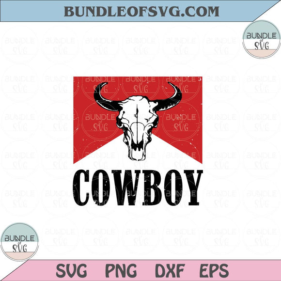 Red Wallen Cowboy Svg Bull Skull Country Western Svg Cowboys Png Dxf Eps files Cameo Cricut