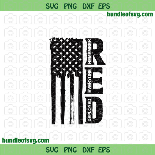 Remember Everyone Deployed svg RED Friday svg Flag Veteran Military svg Soldier png dxf eps files cricut - BundleofSVG