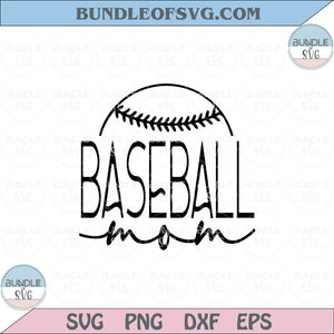 Retro Baseball Mom Svg Softball Silhouette Svg Baseball Png Dxf Eps files Cameo Cricut