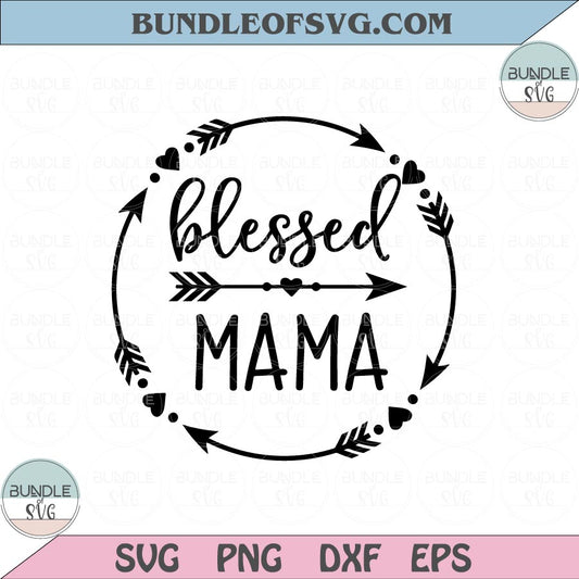 Retro Blessed Mama Svg Tribal Blessed Mama Svg Blessed Mama Boho Svg Mother's Day Svg dxf eps Png file - BundleofSVG
